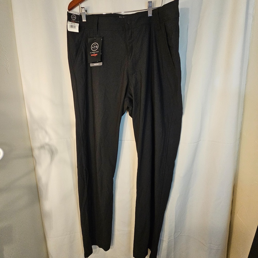 Wrangler ATG Chino Pants Straight Fit All Terrain‎ Gear Black 40x34